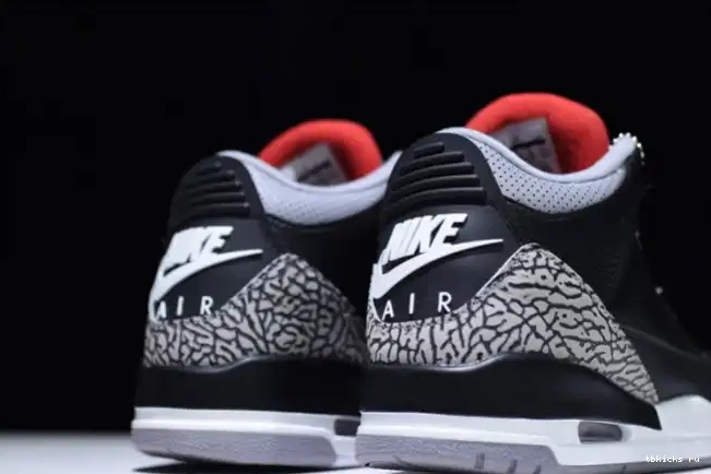 Cheap TB 3 Air Jordan Cement 854262-001 Black 0524